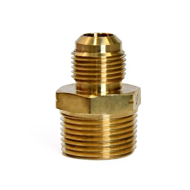 1/2 In. Flare X 3/4 In. D Male Brass Adapter - Lead-free, High Pressure