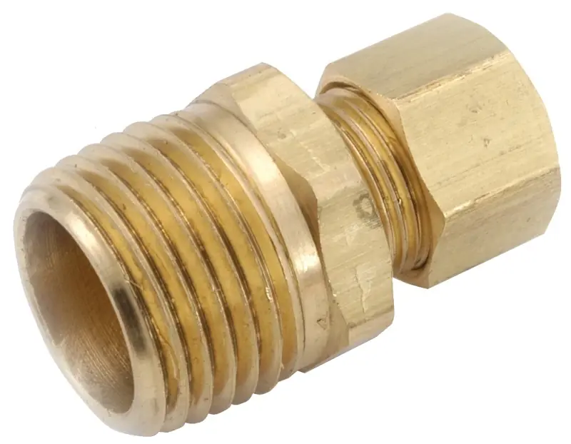 Brass Connector, 3/8 In. Compression X 1/4 In. MPT