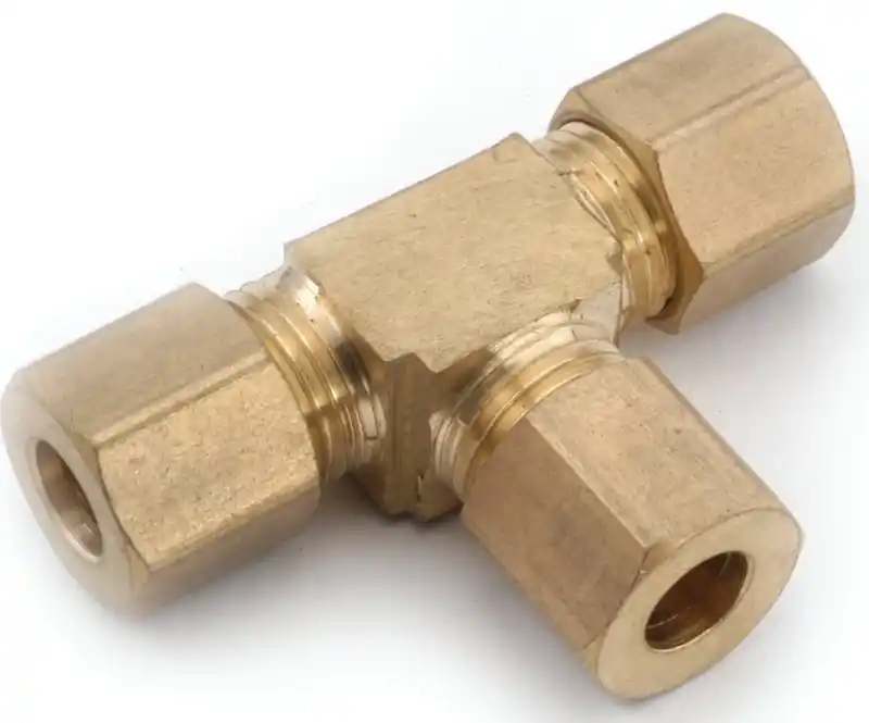 Tee, Compression, Brass, 5/8 In.