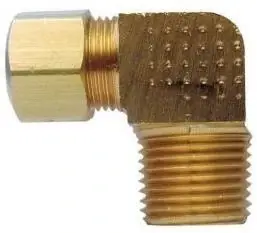 Jmf 4338422 Compression Elbow Fitting, Yellow Brass, 1/2 Inch