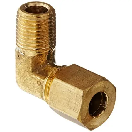 50069 Brass Compression Tube Fitting 90 Degree Elbow 1/4" Od X 1/8" Npt