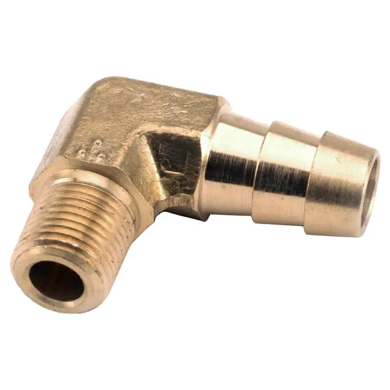 Anderson Metals 1/4 In Hose Barb X 1/8 In Mip Brass 90 Degree Elbow