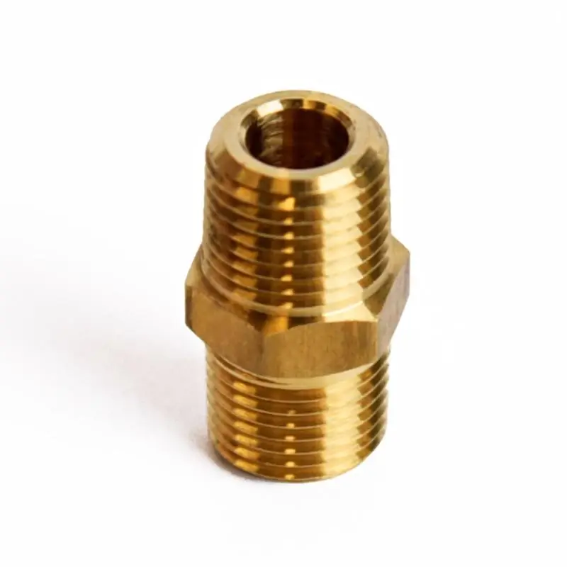 1/8 In. Mpt X 1/8 In. D Mpt Yellow Brass Hex Nipple - Durable Plumbing Fitting