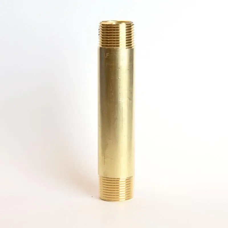 3/4 In. Mpt Red Brass Nipple 5 In. Length For Plumbing Applications
