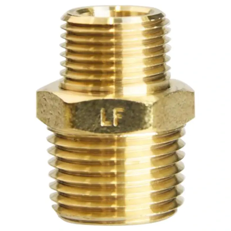 1/2 In. Mpt X 3/8 In. D Mpt Lead-free Brass Reducing Hex Nipple