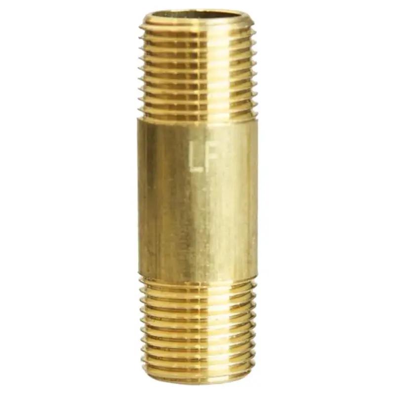 3/8 In. Mpt X 3/8 In. D Mpt Red Brass Nipple 2 In. Length