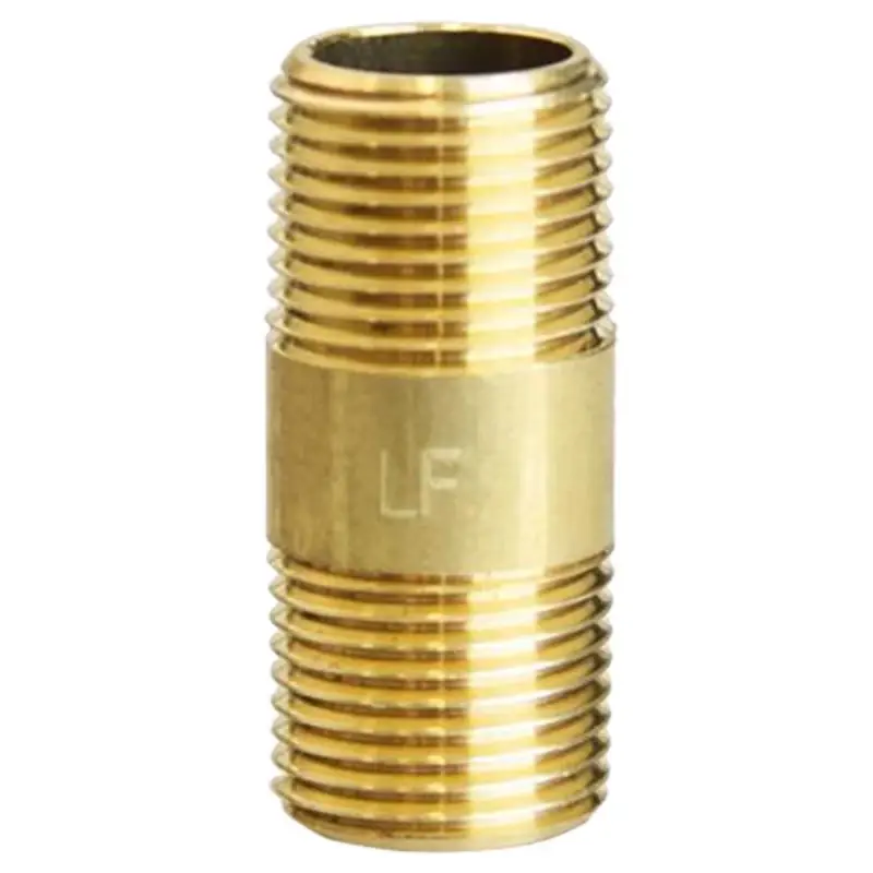 3/8 In. Mpt X 3/8 In. D Mpt Red Brass Nipple, 1-1/2 In. Length