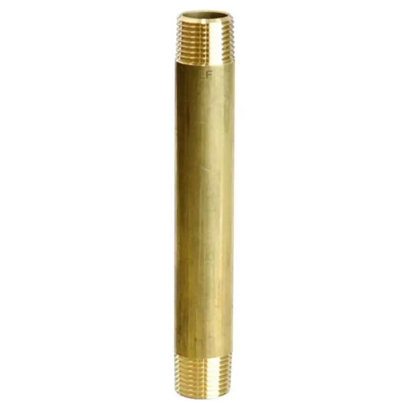 1/2 In. Mpt X 1/2 In. D Mpt Red Brass Nipple 5-1/2 In. Length