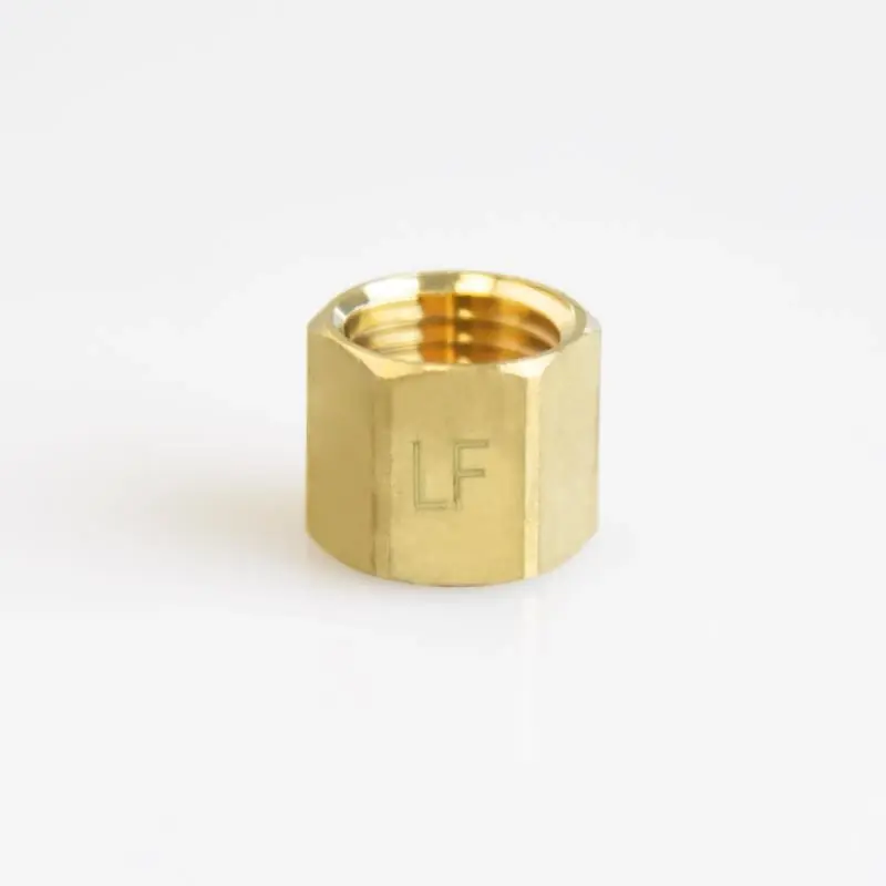 1/4 Inch Fpt Lead-free Brass Cap For Plumbing Applications