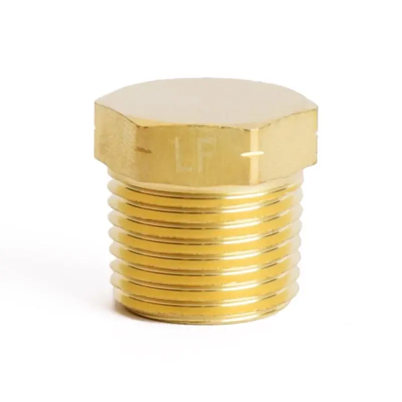 1/2 Inch Mpt Lead-free Brass Hex Head Plug For Plumbing Applications