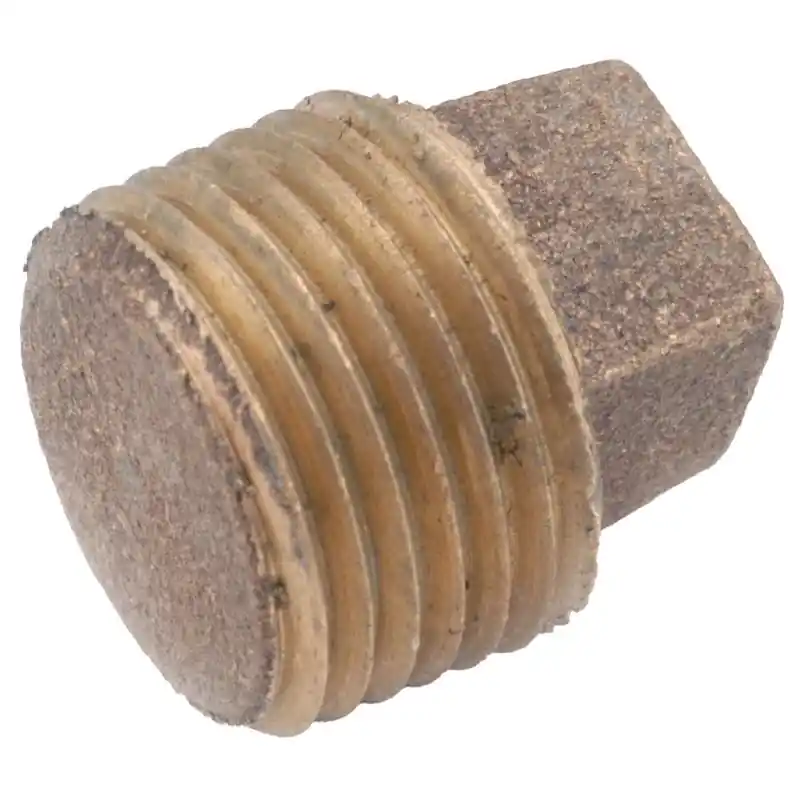 Anderson Metals 1/2 Inch Mpt Brass Square Head Plug Lead-free