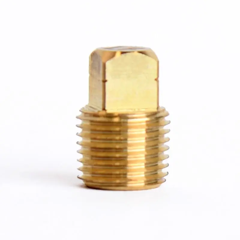 1/8 Inch Mpt Lead-free Brass Square Head Cored Plug - Model 6jc120810701011