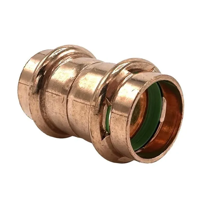 QuickFitting 3/4" Copper Press‑Fit Coupling With Integrated Stop – Underground Rated