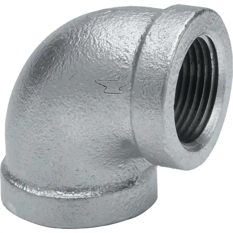 90-Degree Galvanized Pipe Elbow, 3/4 In.