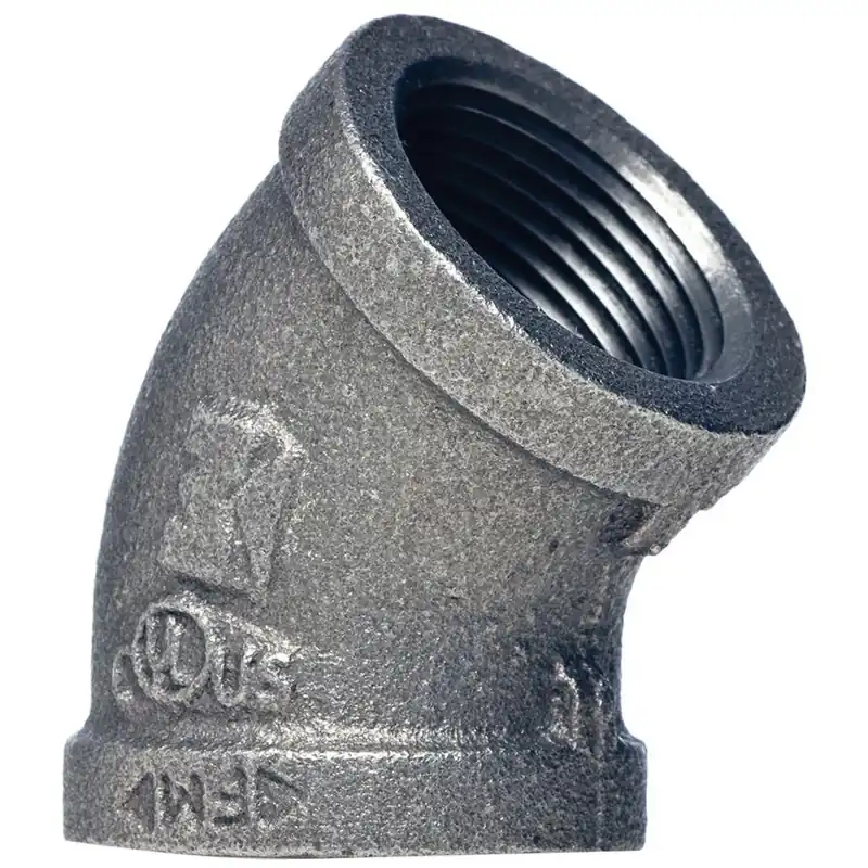 3/4 In. 45 Degree Galvanized Malleable Iron Elbow Fitting