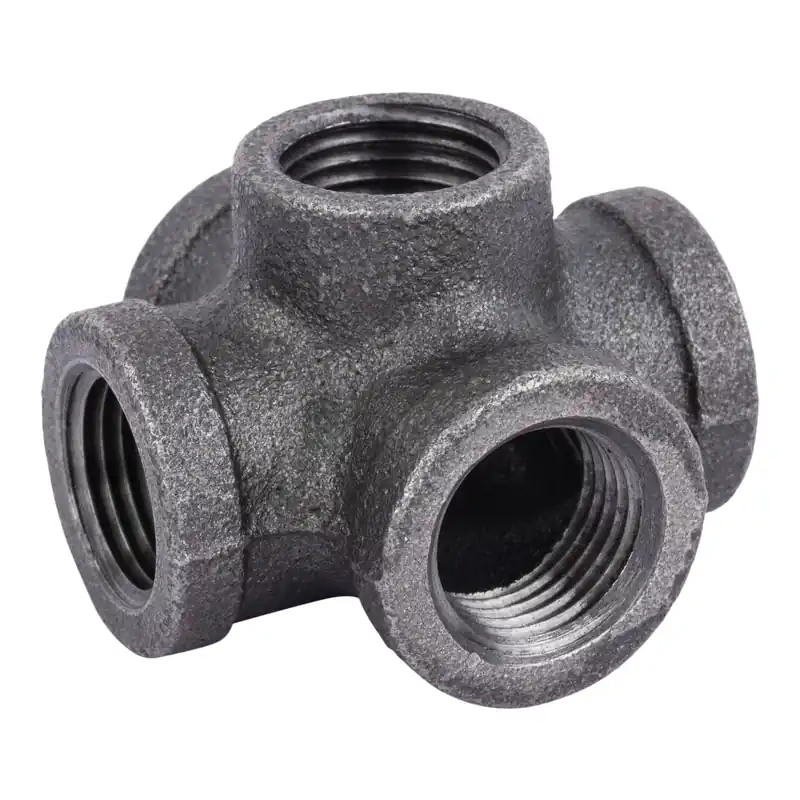 STZ Industries 1/2 In. FIP Each X 1/2 In. D FIP 1/2 In. D Female Black Malleable Iron Cross