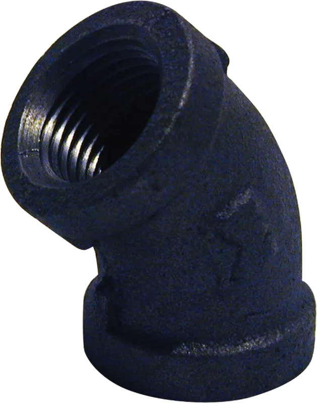 3/4 In. 45 Degree Malleable Black Iron Elbow - Model 520-204bg