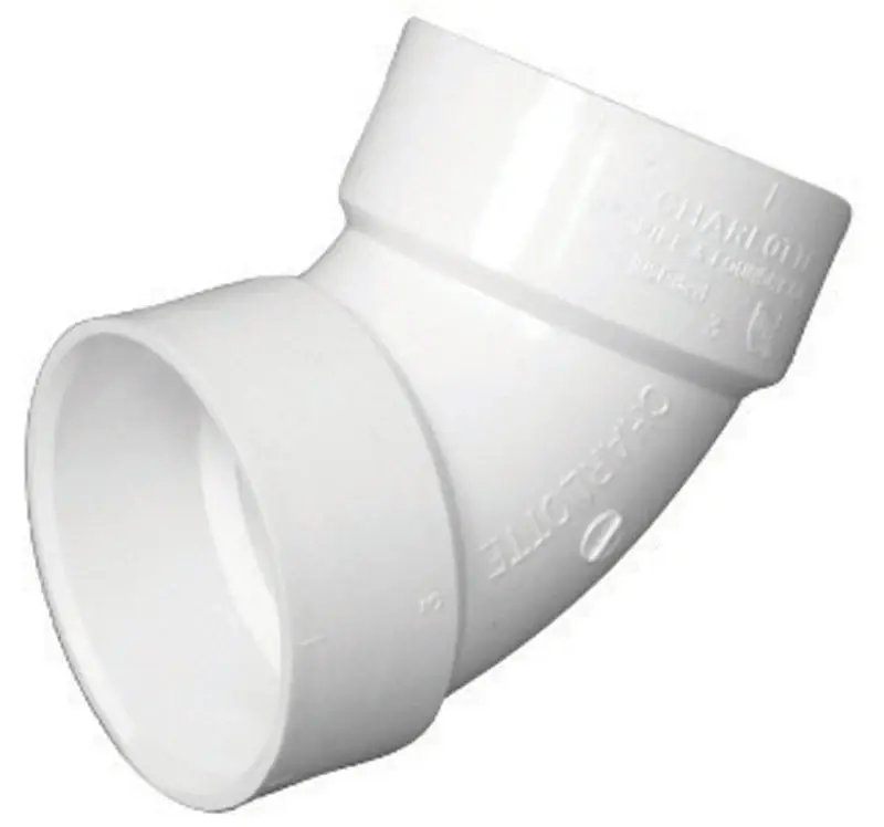 Charlotte Pipe Schedule 40 1-1/2 In. Hub X 1-1/2 In. D Hub PVC Elbow 1 Pk
