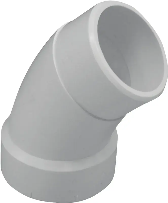 3 Inch Dwv Pvc 45 Degree Street Elbow - Hub X Spigot Connection