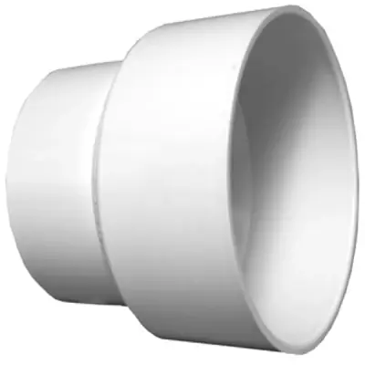 Dwv Reducer Pipe Coupling, Pvc, 4 X 3 Inches, Hub X Hub