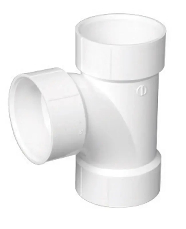 Charlotte Pipe Schedule 40 4 In. Hub X 4 In. D Hub PVC Sanitary Tee 1 Pk
