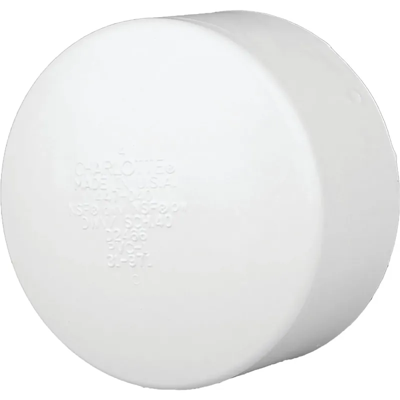 Charlotte Pipe Schedule 40 6 In. Hub PVC Cap 1 Pk