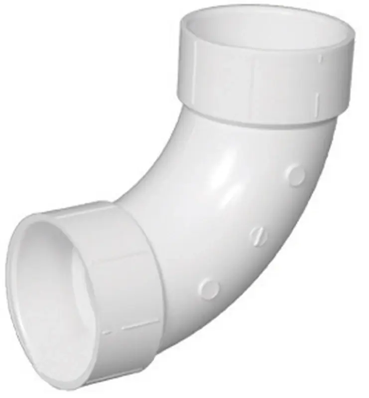 Charlotte Pipe Schedule 40 3 In. Hub X 3 In. D Hub PVC Long Sweep Elbow 1 Pk