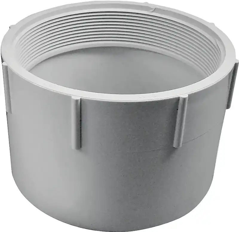 6 Inch Dwv Female Fip X Hub Pipe Adapter - Pvc White