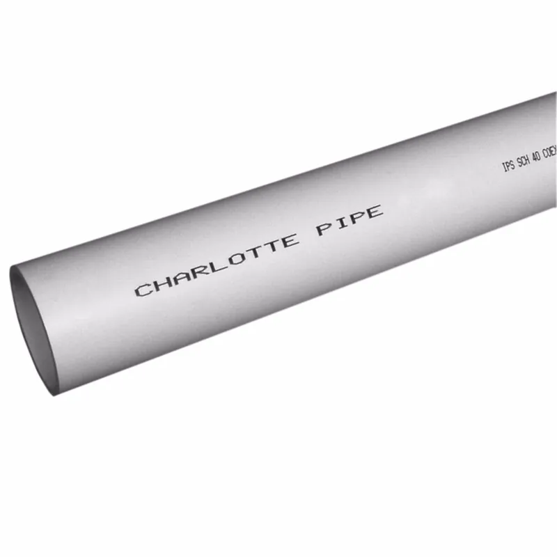 Schedule 40 DWV PVC Pipe, Plain End, Foam Core, 4 In. X 20 Ft.