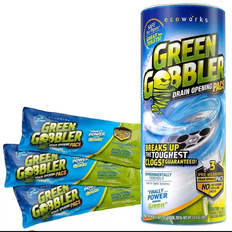Green Gobbler Ecoworks Powder Drain Opener Pacs 6.53 Oz