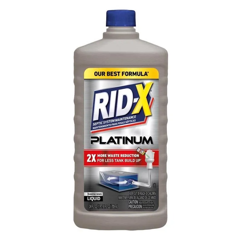 Rid‑X Platinum Septic System Treatment – 24 oz Liquid Enzyme Cleaner (Soapy Scent)