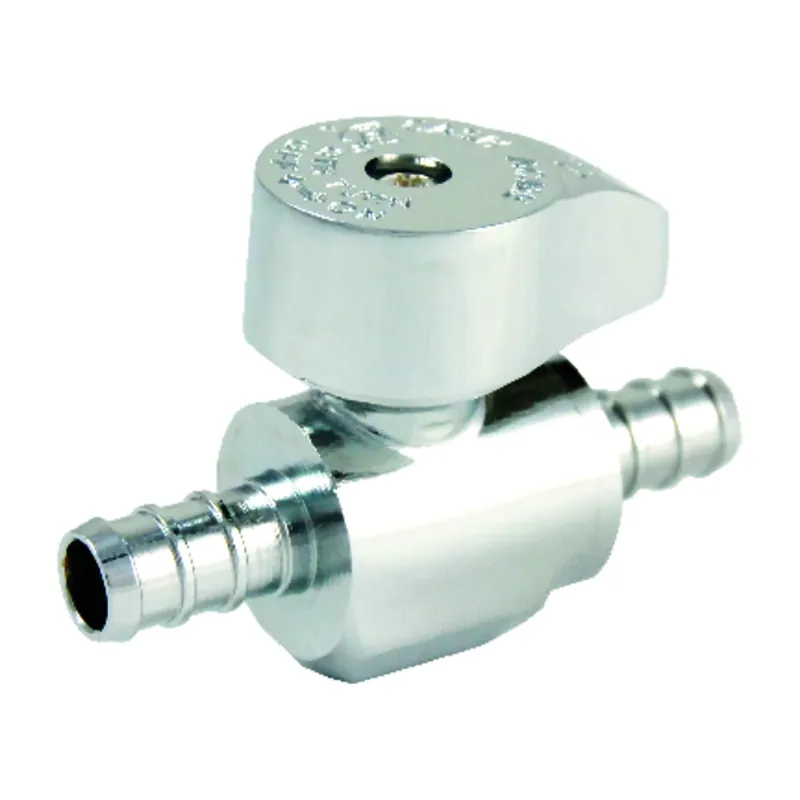Brass Barb Ball Stop Valve, 3/8 X 3/8 In.