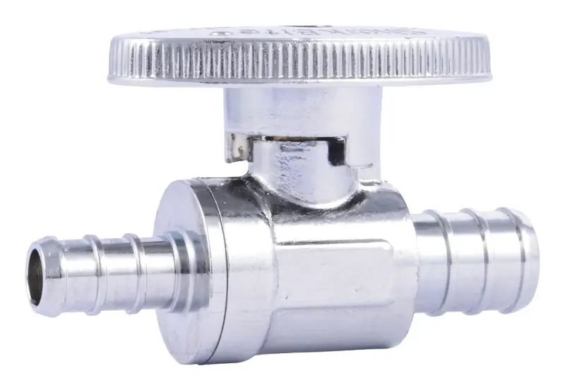 SharkBite 1/2 In. PEX Barb X 3/8 In. Brass Stop Valve