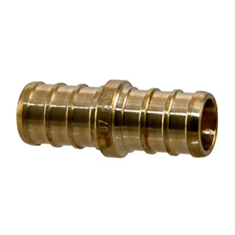 Barb Pex Coupling, Lead-Free Brass, 3/8 X 3/8 In.