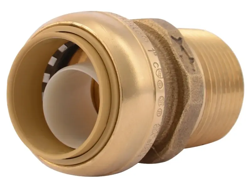 1 In. X 1 In. Mnpt Straight Brass Push-to-connect Male Adapter