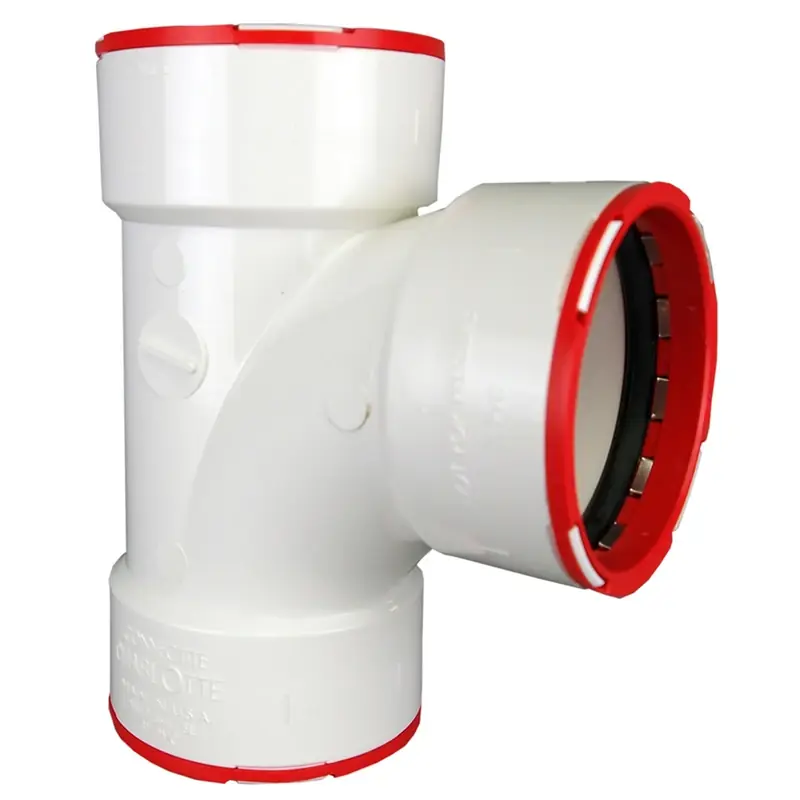 Charlotte Pipe Schedule 40 2 In. Hub X 2 In. D Hub PVC Sanitary Tee 1 Pk