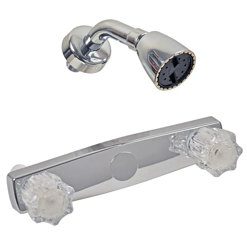8 Inch Chrome Mobile Home/rv Shower Faucet With Valve And Arm