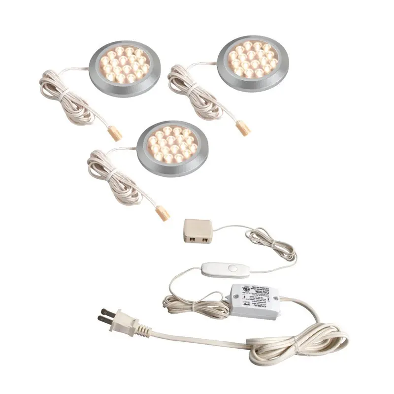 Westek Silver Plug-In LED Puck Light 3
