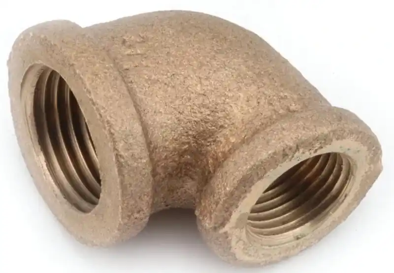 Pipe Fitting, Reducing Elbow, 90-Degree, Lead Free Red Brass, 3/4 X 1/2 In.