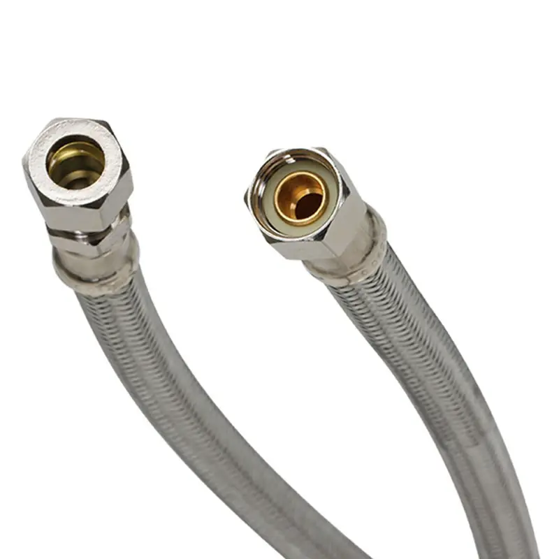 20 In. Stainless Steel Faucet Connector, 3/8 In. Compression Fittings