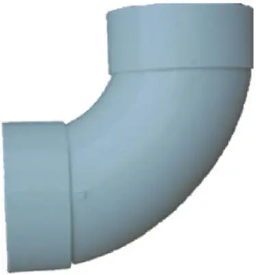 PVC Sewer & Drain Sanitary Long Turn Elbow, 90-Degree, 6 In.