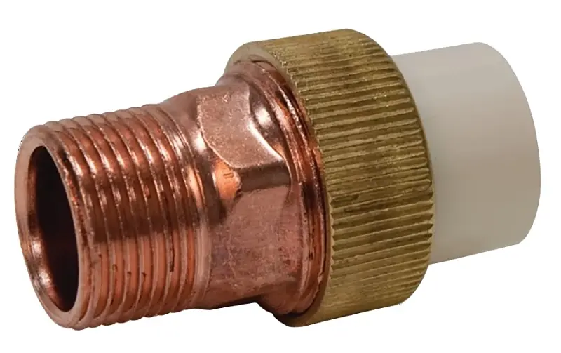 1/2 In. Transition Pipe Union, CPVC Slip X Copper MIP