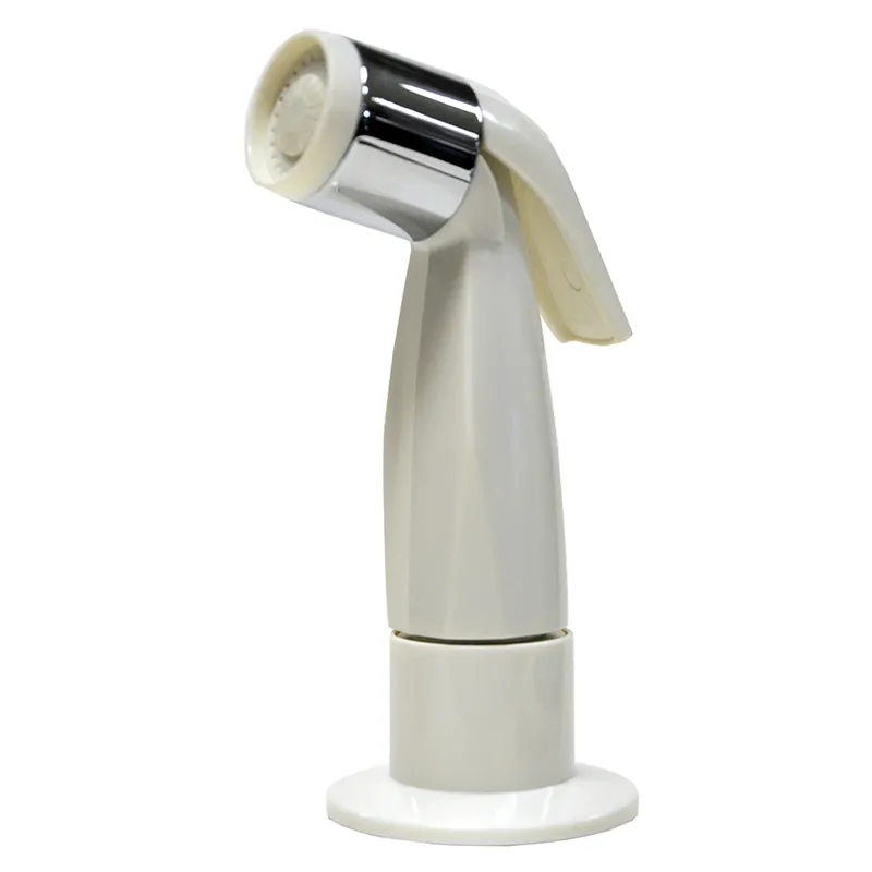 Universal White Kitchen Faucet Sprayer With High Pressure Trigger Action
