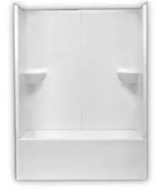 3PC WHT TUB/SHOWER RH 54X28