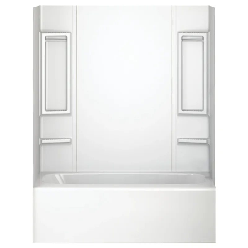 Galiant Bathtub Wall Surround Set, Glue-Up, White, 5-Pc.