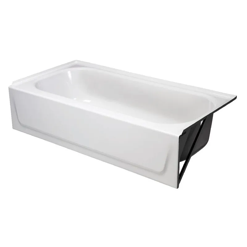 Aloha 60 In. Right Drain Rectangular Alcove Soaking Bathtub - White Finish