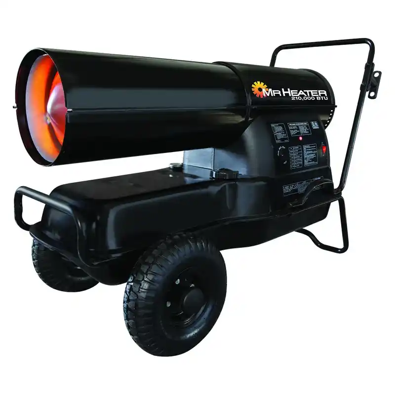 210,000 Btu Kerosene Forced Air Portable Heater For 5250 Sq. Ft.