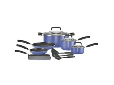 Signature Total Non-stick 12 Piece Cookware Set In Blue C109sc64