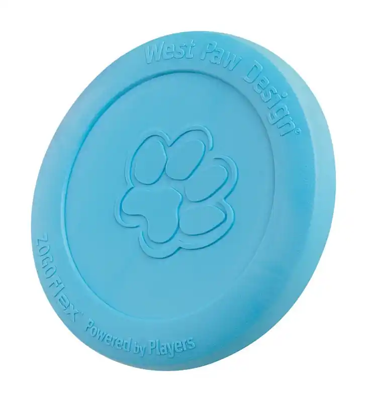 West Paw Zogoflex For Dog Blue Plastic Zisc Disc Frisbee Large 1 Pk