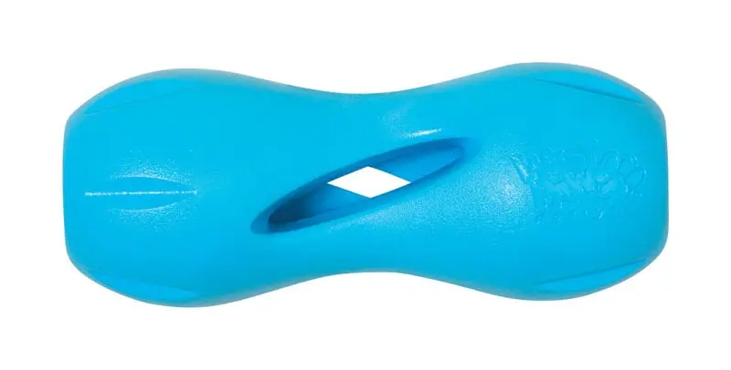 West Paw Zogoflex Blue Qwizl Synthetic Rubber Dog Treat Toy/Dispenser Large In. 31